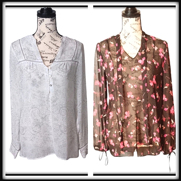 Sheer Pull Over Blouse Bundle Size Small - Picture 1 of 16
